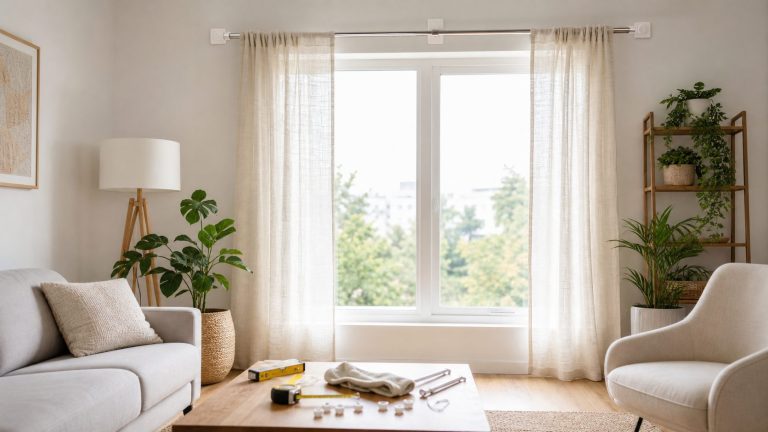 Poser rideau sans percer : astuces et systèmes
